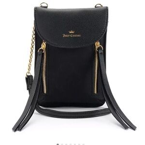 Juicy Couture Cellie Black Leather Crossbody Bag